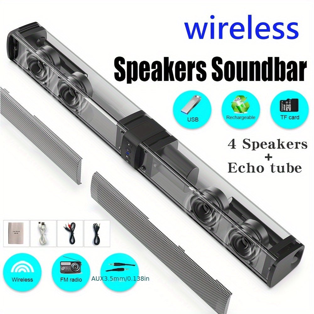 Wireless Soundbar for TV – 2 - in - 1 Detachable Bluetooth Speaker - PhishStones Products