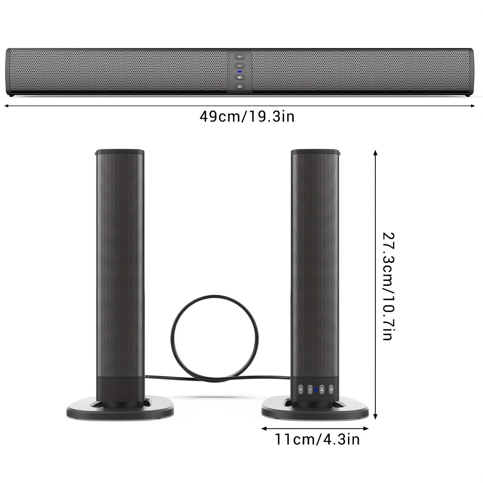 Wireless Soundbar for TV – 2 - in - 1 Detachable Bluetooth Speaker - PhishStones Products