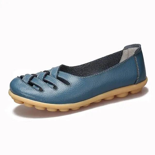 Women's Genuine Leather Flats Sandals Elegant Comfortable Soft Non Slip Design For Women
