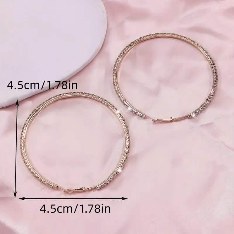 Women's Rhinestone Hoop Earrings – Large Stainless Steel Bling Hoops - PhishStones Products
