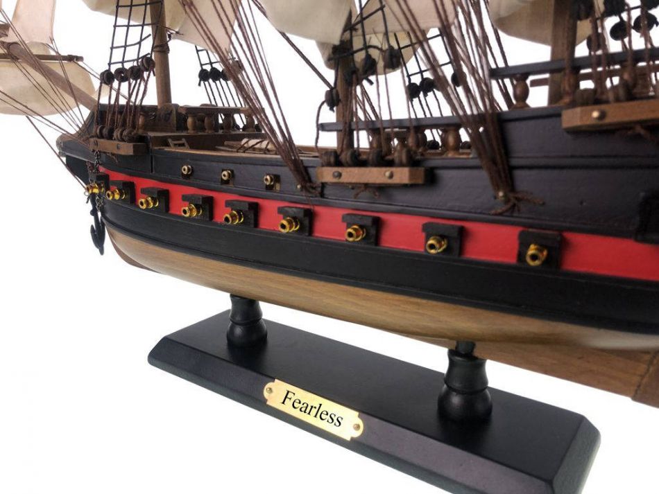 Wooden Fearless White Sails Limited Model Pirate Ship 26""