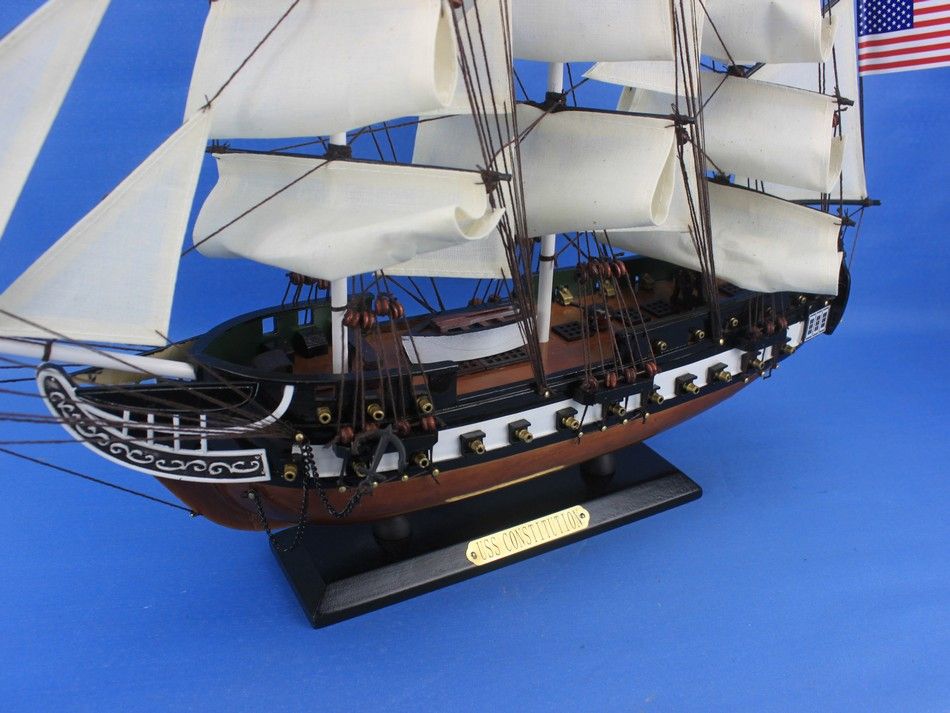 Wooden USS Constitution Tall Model Ship 24""