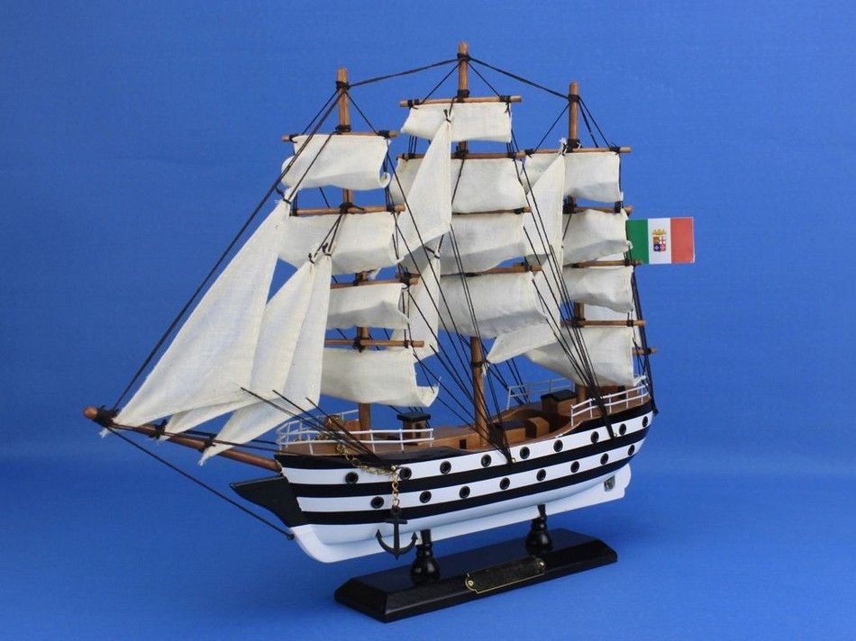 Wooden Amerigo Vespucci Tall Model Ship 15""