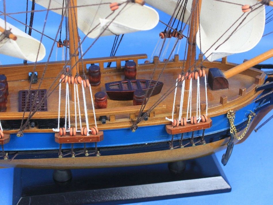 Wooden HMS Endeavour Tall Model Ship 20""