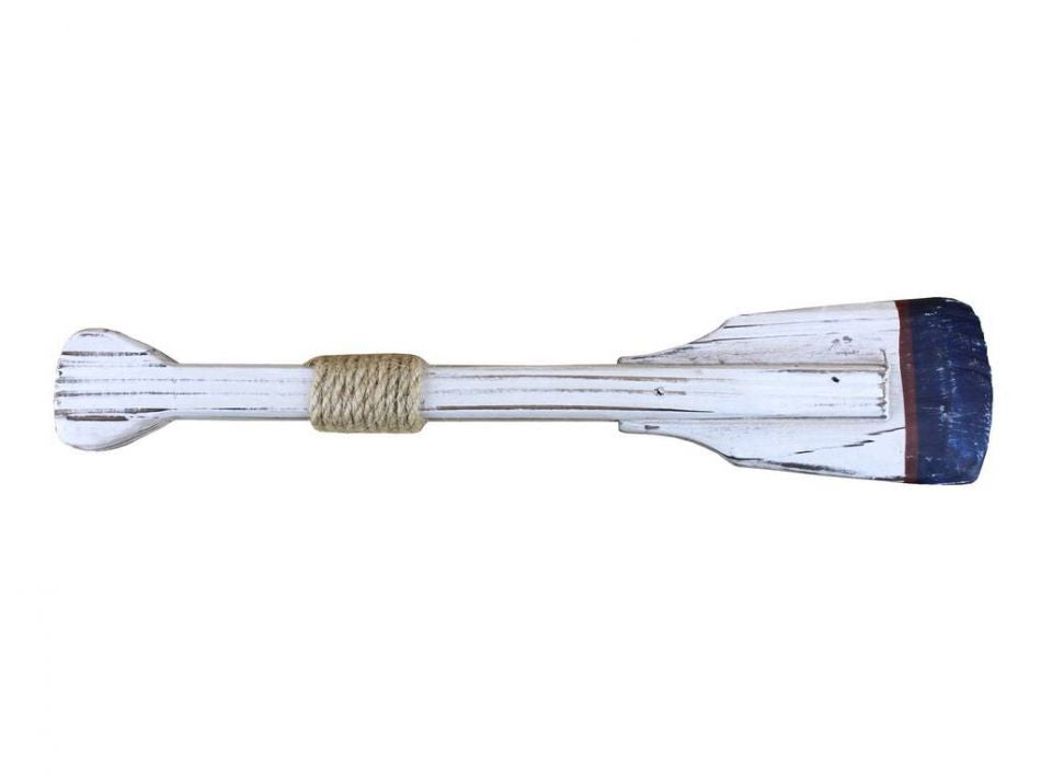 Wooden Winthrop Decorative Squared Rowing Boat Oar With Hooks 12""