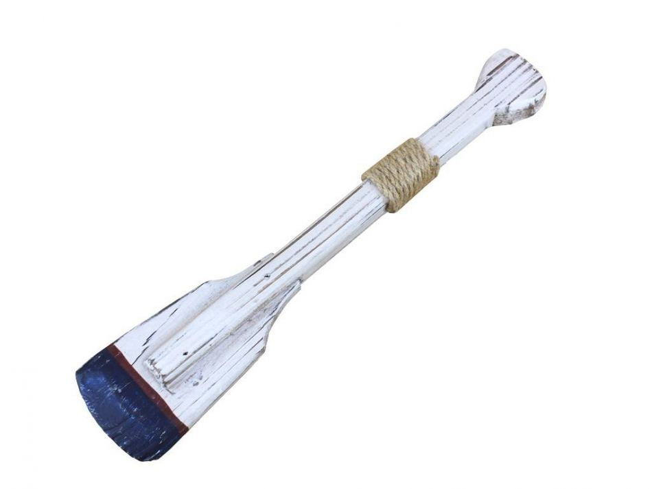 Wooden Winthrop Decorative Squared Rowing Boat Oar With Hooks 12""