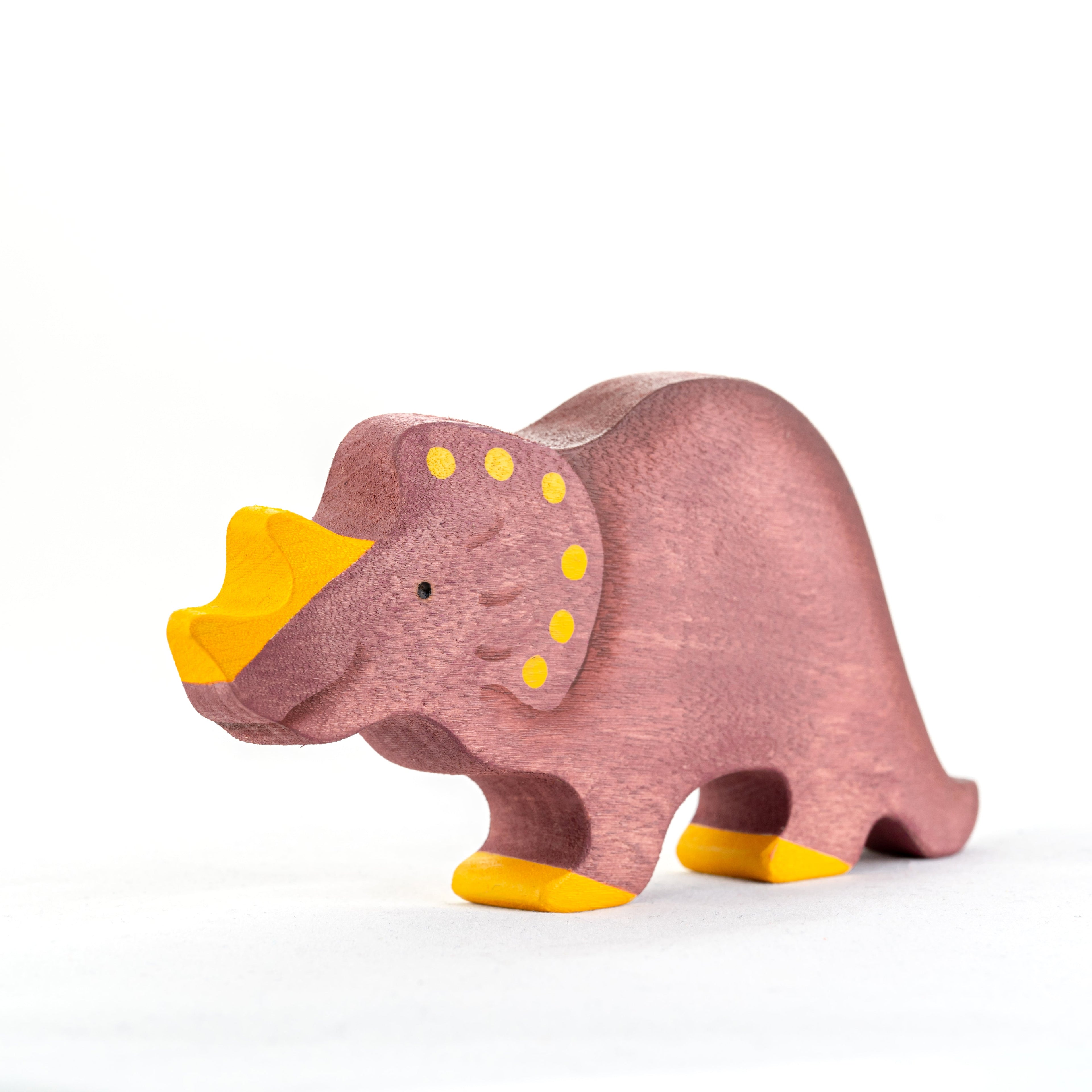 Wooden Dinosaur toy set painted- 6 pieces