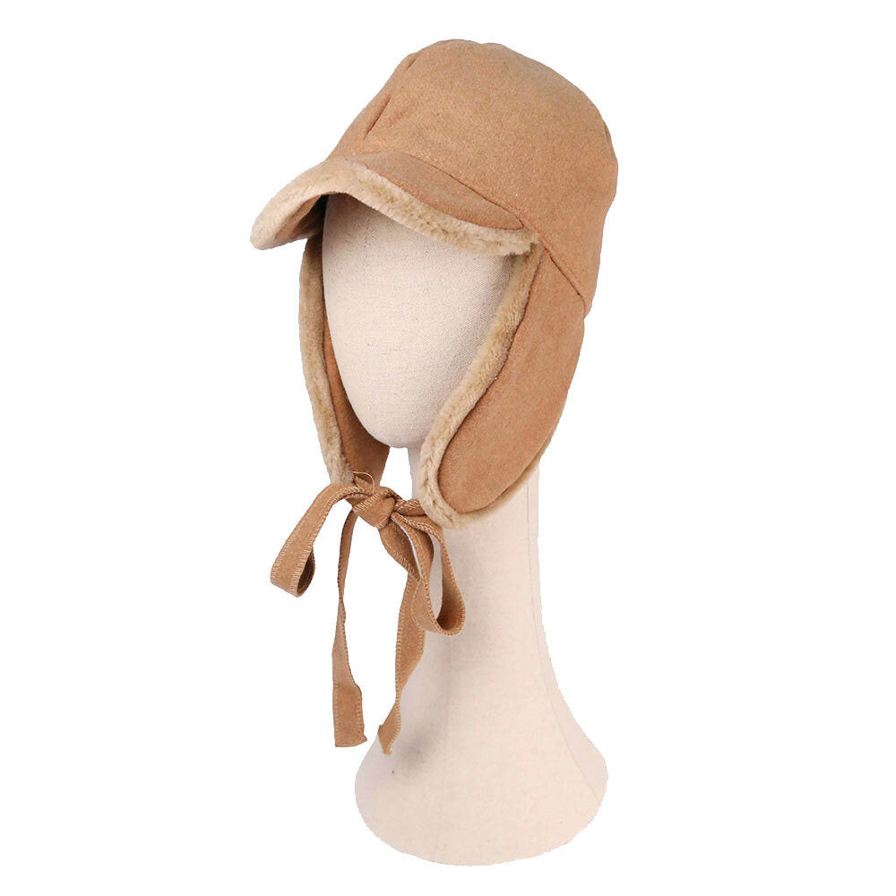 Wool Trapper Ribbon Closure Hat