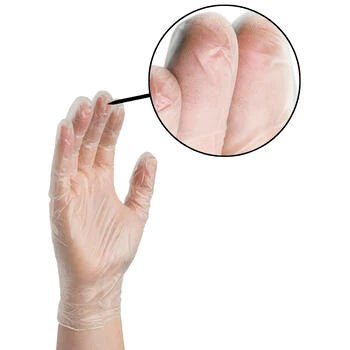 X3 Clear Vinyl Industrial Latex Free Disposable Gloves by Ammex - PhishStones Products