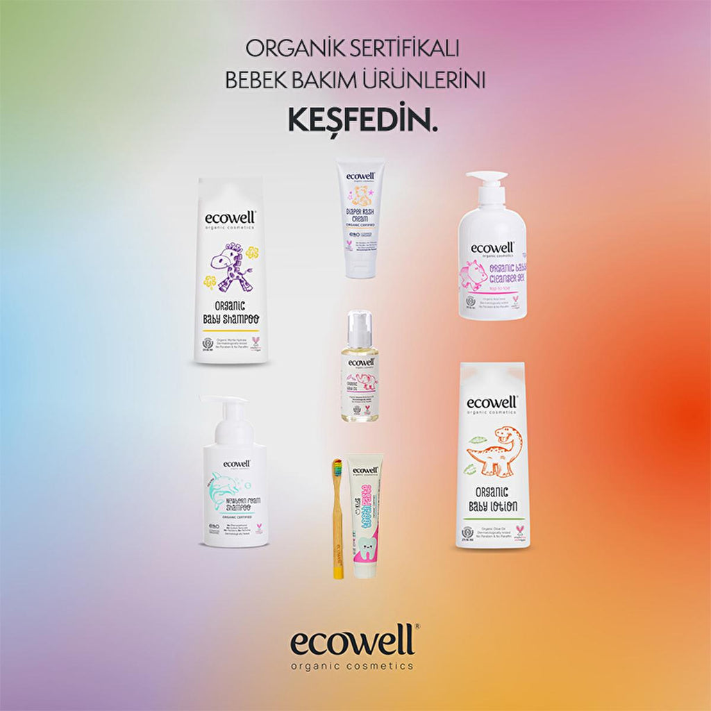 Ecowell Children's Toothbrush - Eco-Friendly Bamboo Handle, Soft Bristles, Vegan & Cruelty Free