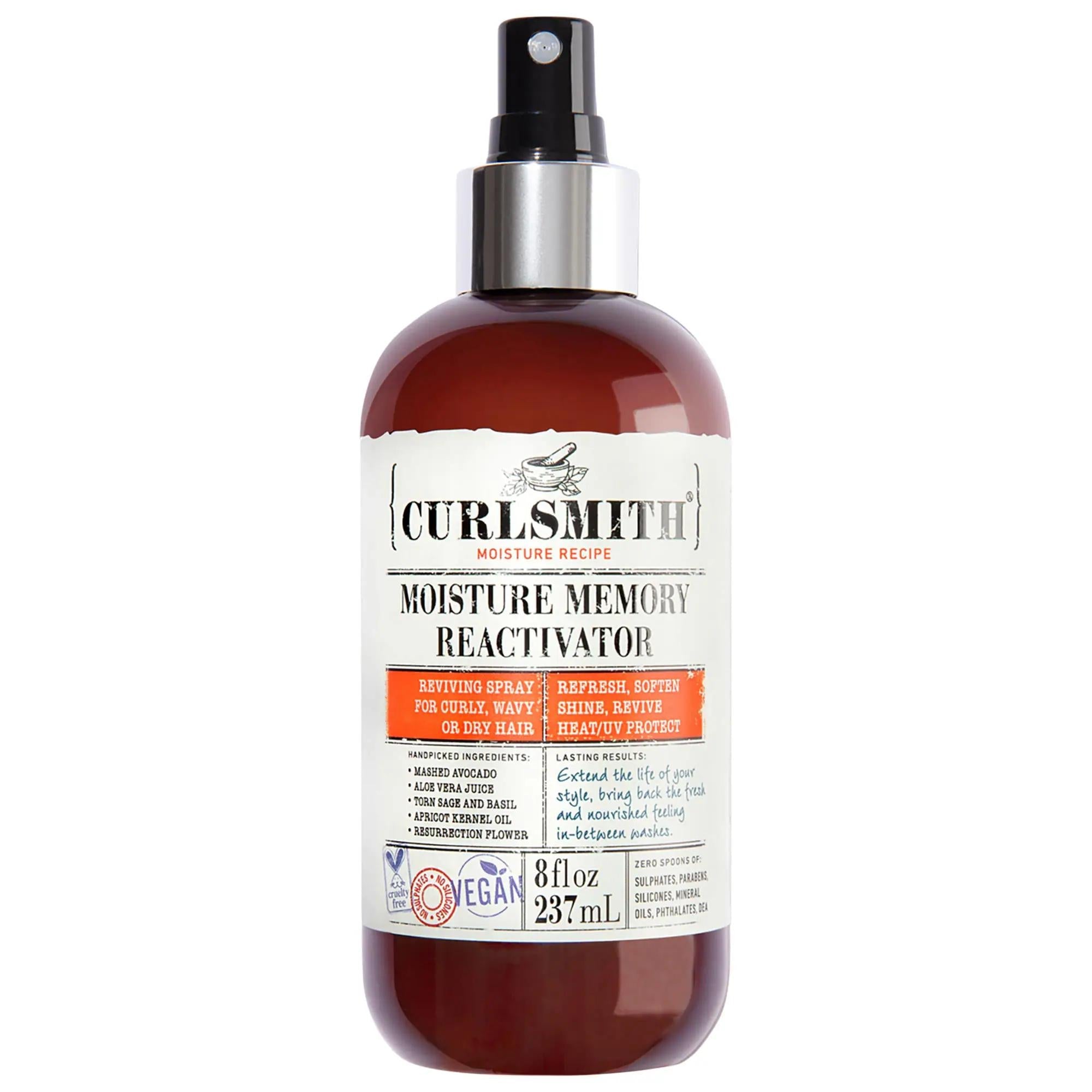Moisture Memory Recativator Hair Leave-In Spray - Refresh Curls, Hydrate & Revitalize - Vegan, Gluten-Free