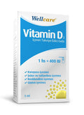 Wellcare Vitamin D3 400 IU Supplement Spray - Supports Bone Health & Immune Function, Easy-to-Use Spray Format