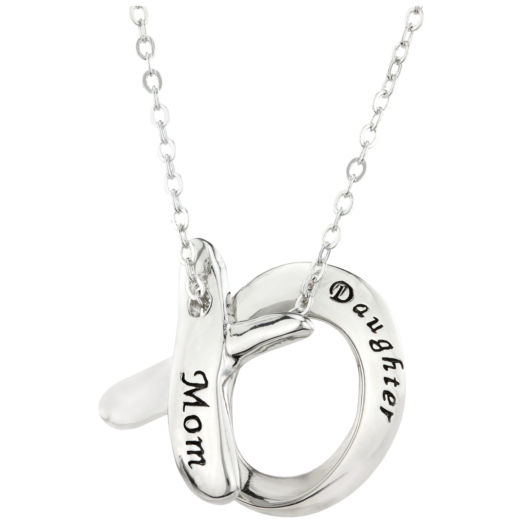 GreaterGood XO Mother Daughter Engraved Hugs and Kisses Necklace
