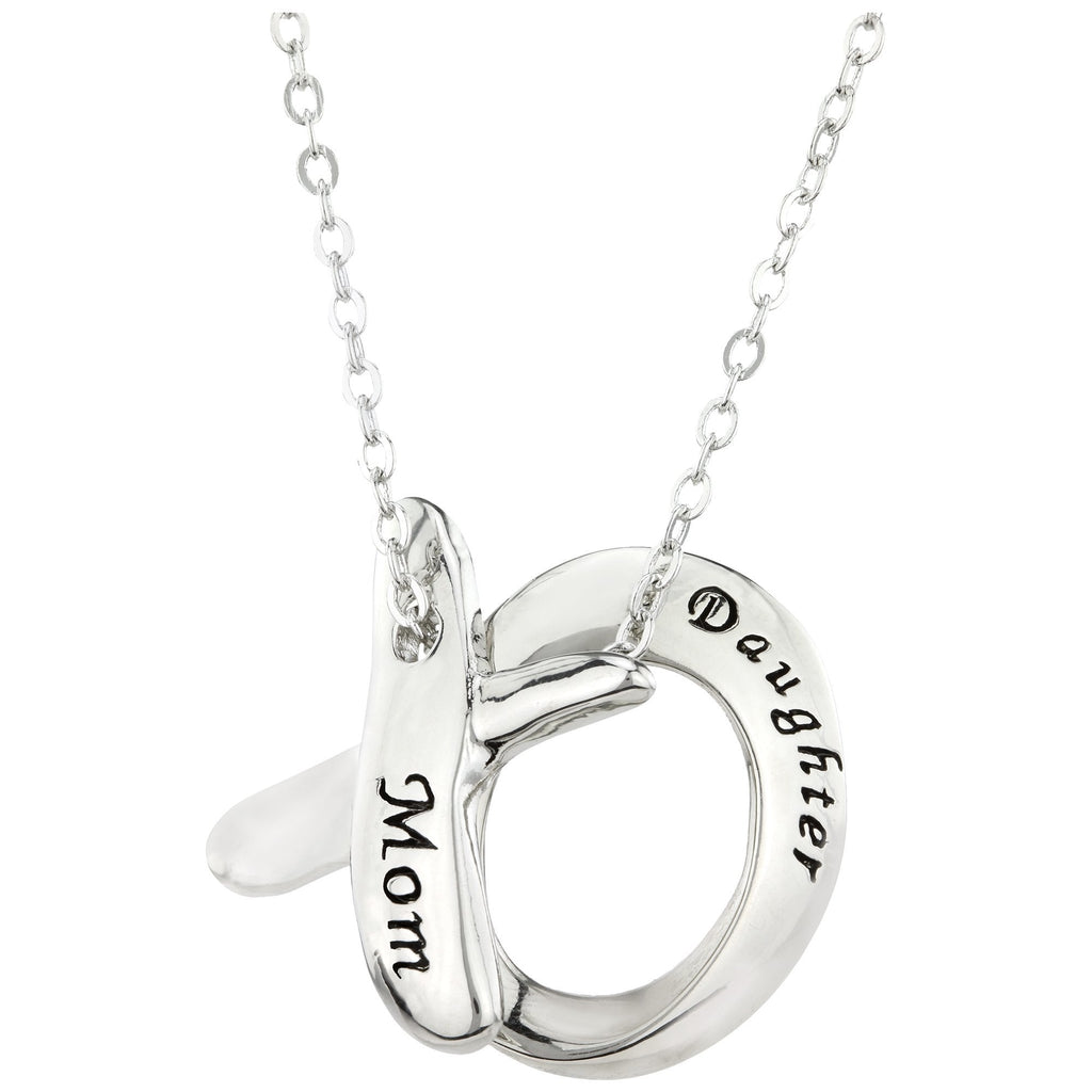 GreaterGood XO Mother Daughter Engraved Hugs and Kisses Necklace