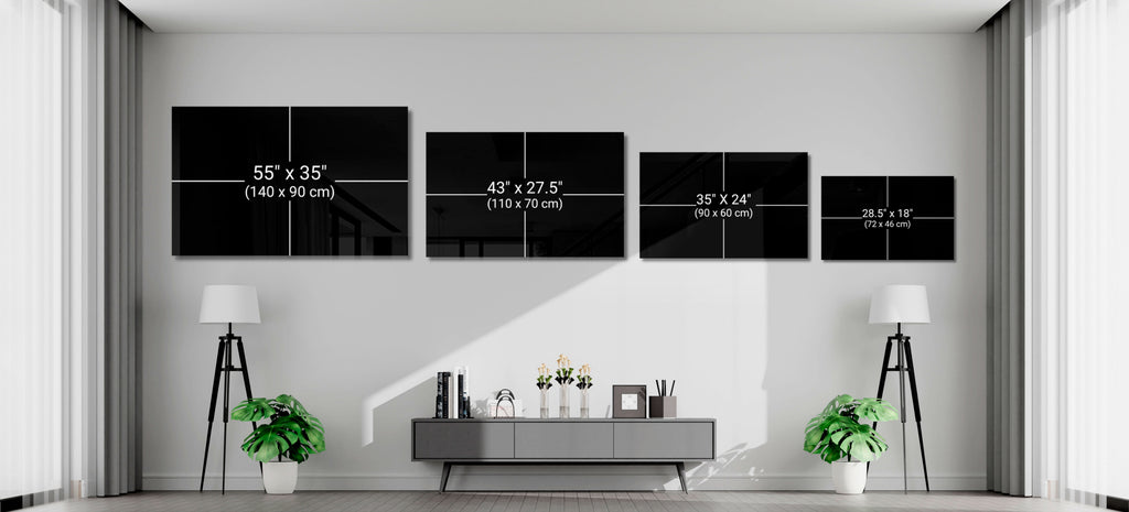 Green Oil Painting Walking Elephant Glass Wall Art