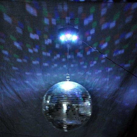 Yescom Shiny Disco Ball with Motor, RGB Light Event Party Decor