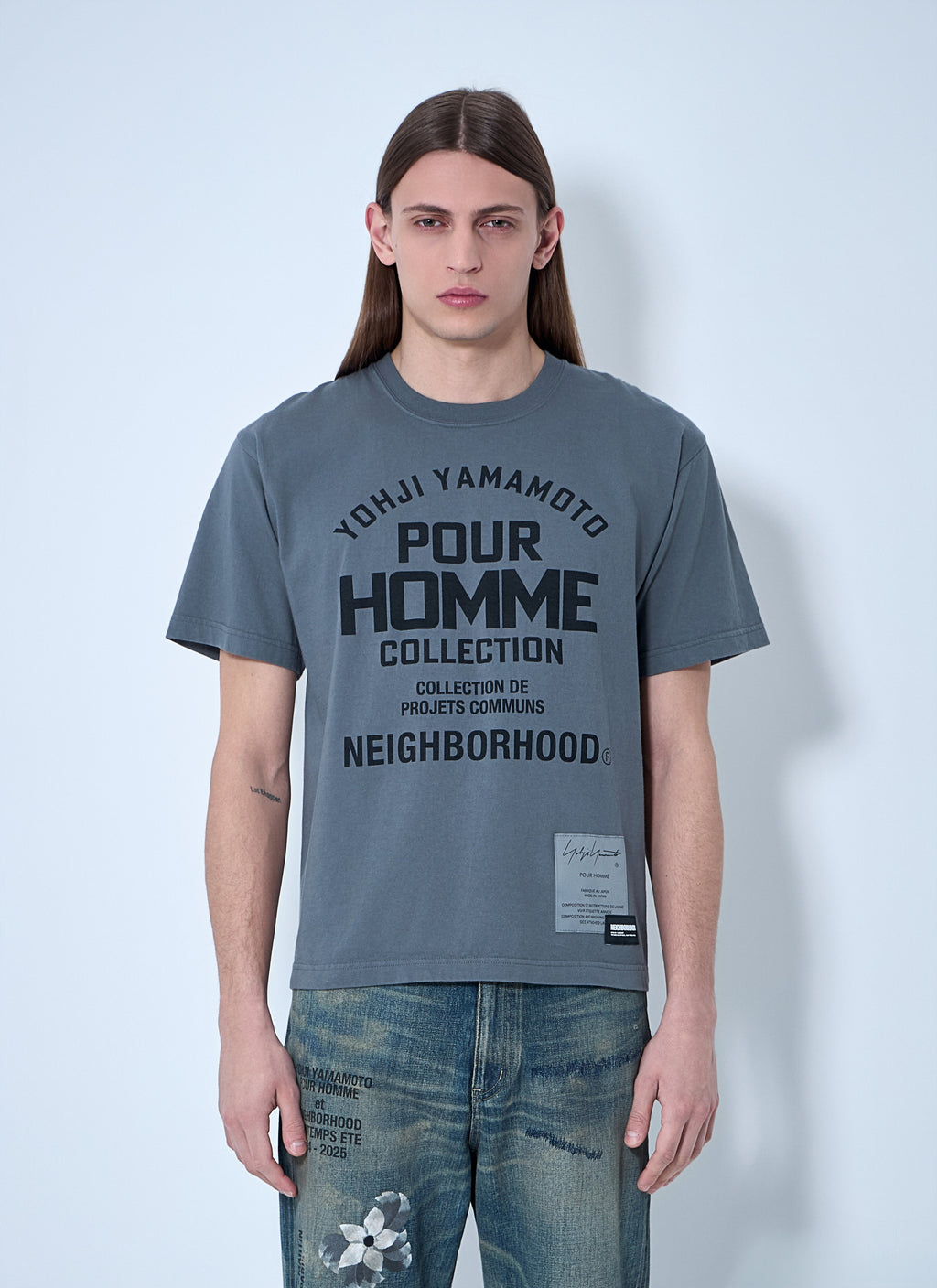 Yohji Yamamoto Men Logo Motif T-Shirt