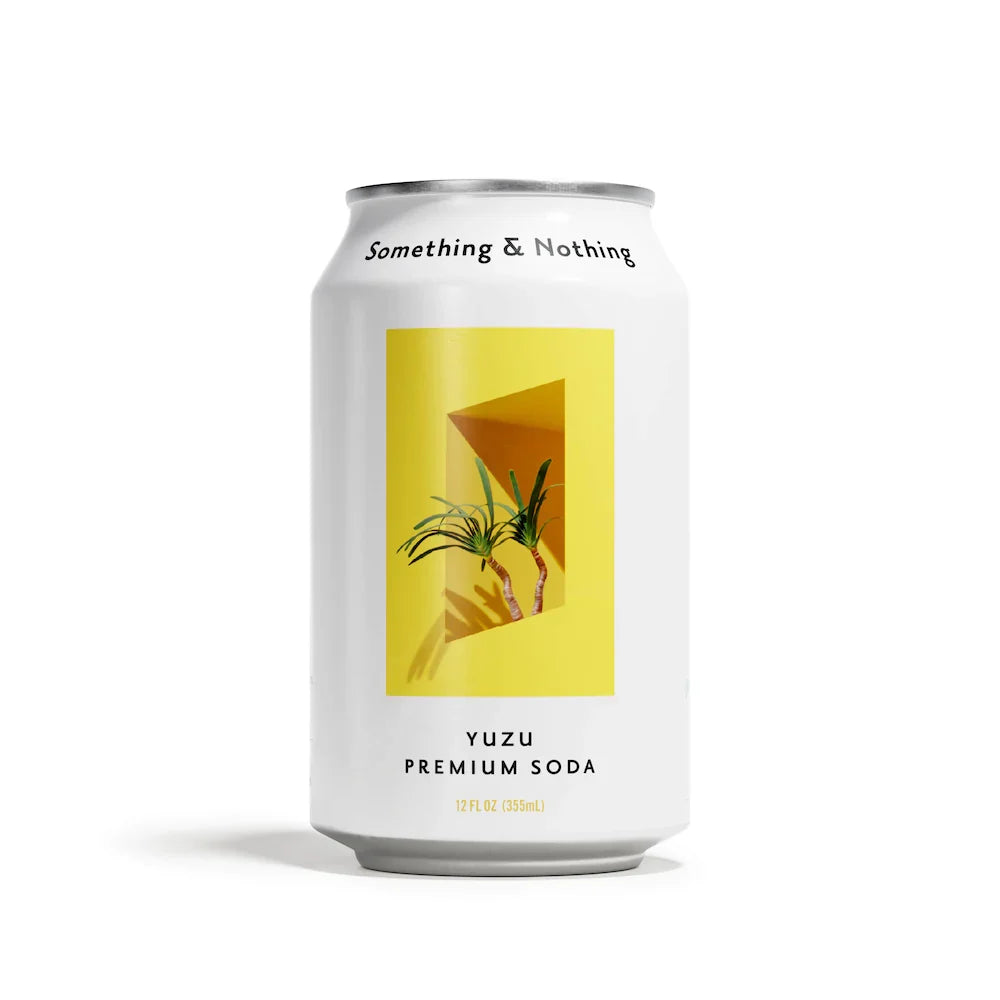 Something & Nothing - Yuzu Premium Soda, 12 fl oz (Pack of 12) - Refreshing Citrus Beverage