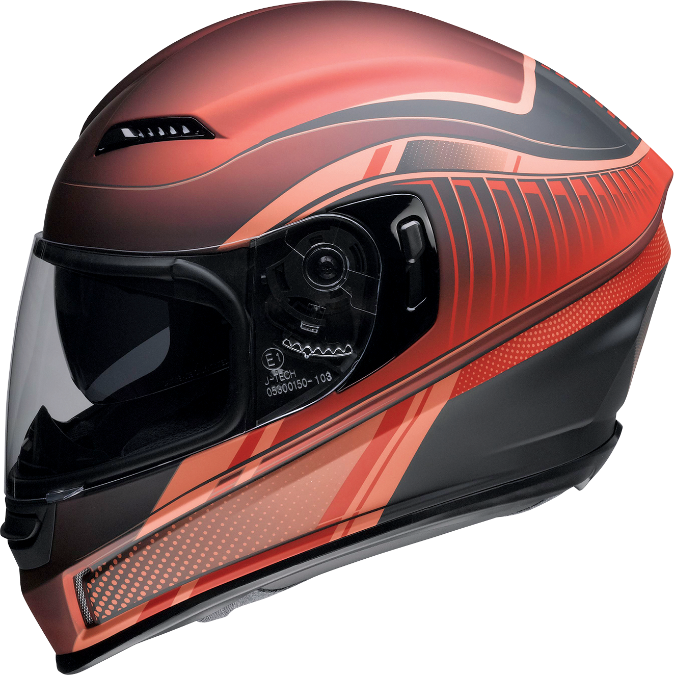Z1R, Z1R Jackal Helmet Dark Matter Red 3XL – Aerodynamic Polycarbonate Shell with Drop-Down Sun Visor