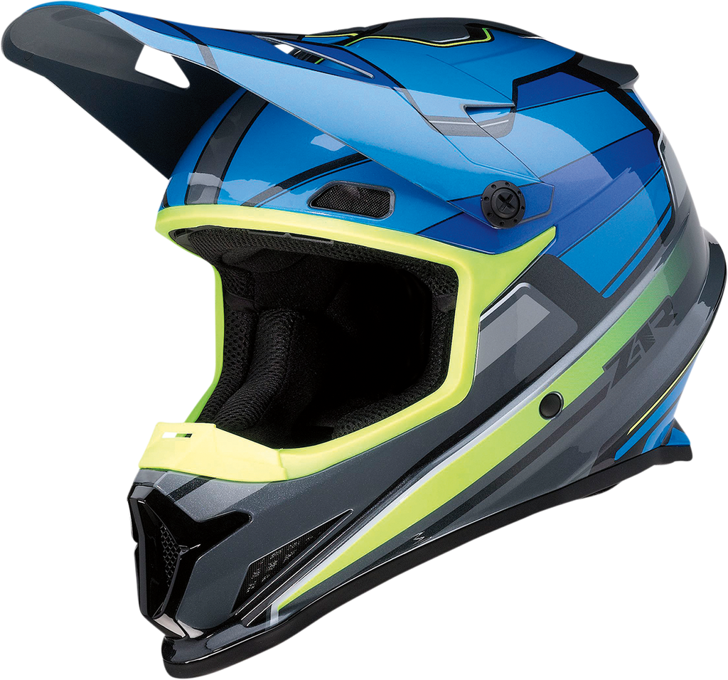 Z1R, Z1R Rise Helmet - MC, Blue/Hi-Viz, Extra Large, Part Number 0110-7196