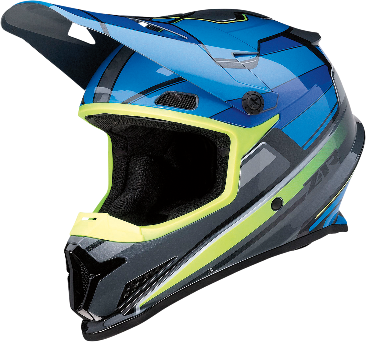 Z1R, Z1R Rise Helmet - MC, Blue/Hi-Viz, Extra Large, Part Number 0110-7196