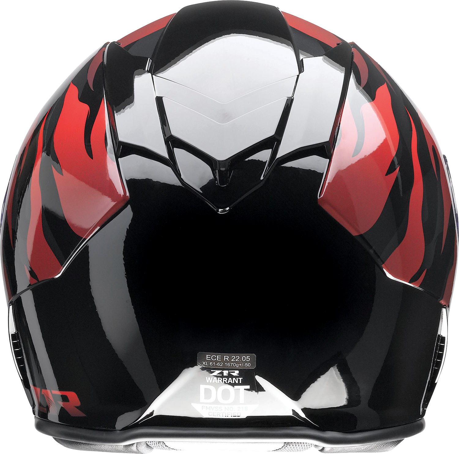 Z1R, Z1R Warrant Panthera Helmet in Black/Red - Small | Injection Molded Polycarbonate Shell with Drop-down Sun Visor