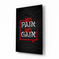 Red Frame Brick Graffiti Quote Glass Wall Art