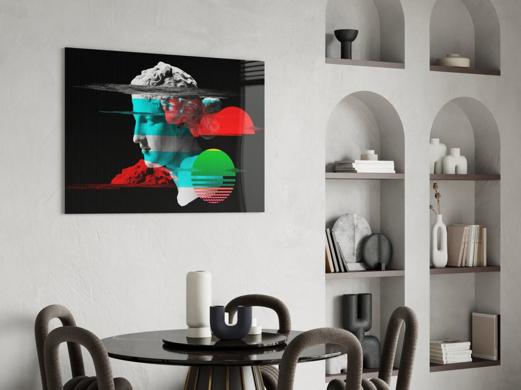 Glitch Bust Retro Sun Glass Wall Art