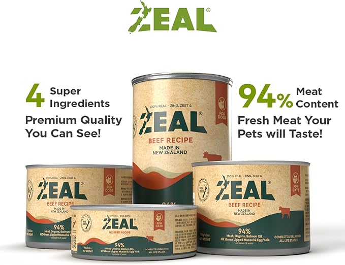ZEAL New Zealand Wet Cat Food – High Protein, Grain - Free with Superfoods (Venison, 6oz Can, 12 - Pack) - PhishStones Products