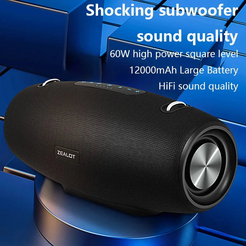 Zealot S67 Wireless Speaker WithShoulder Strap,Outdoor,Waterproof,Portable Speaker with Loud Stero and Booming Bass,40H Playtime - PhishStones Products