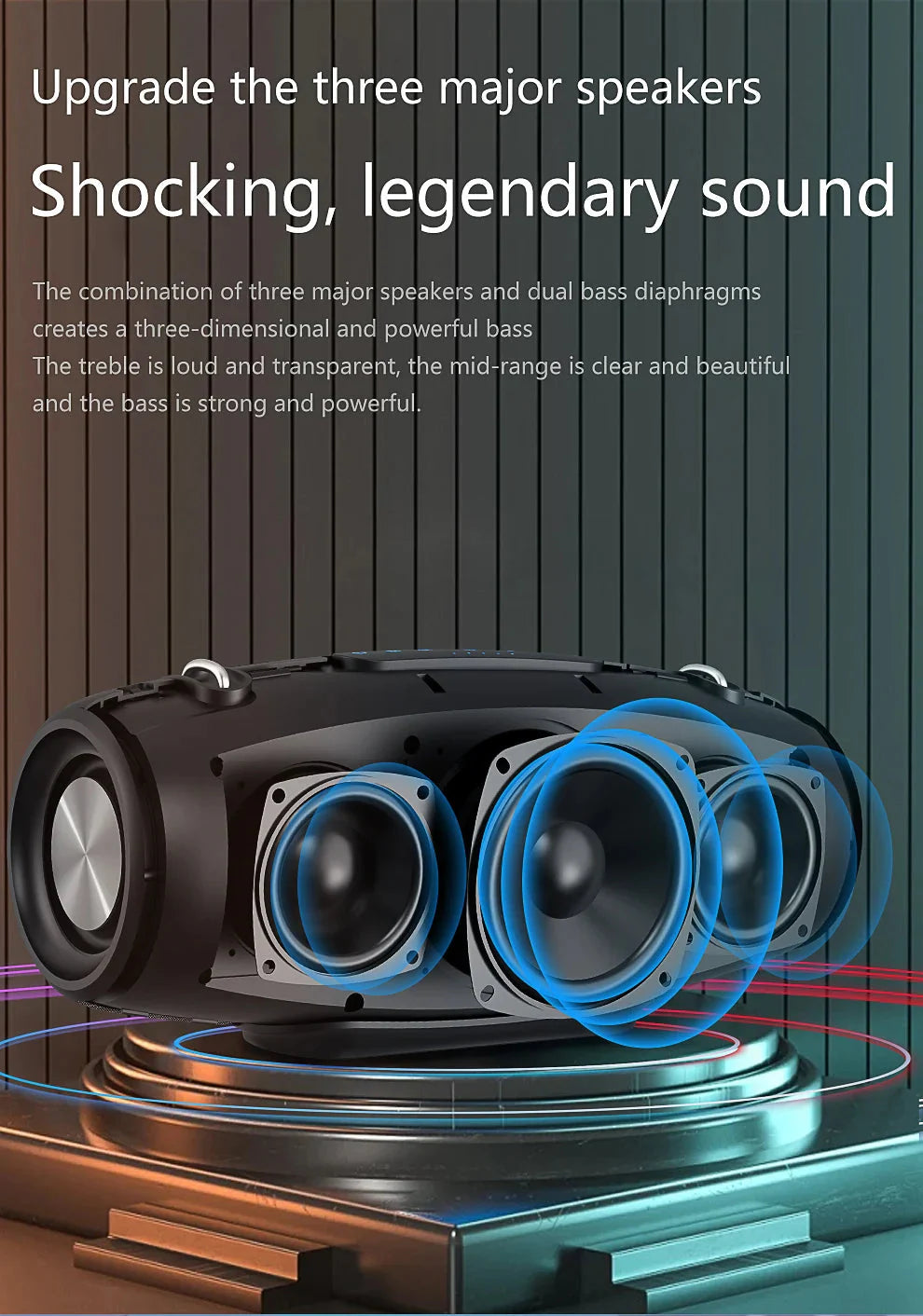 Zealot S67 Wireless Speaker WithShoulder Strap,Outdoor,Waterproof,Portable Speaker with Loud Stero and Booming Bass,40H Playtime - PhishStones Products