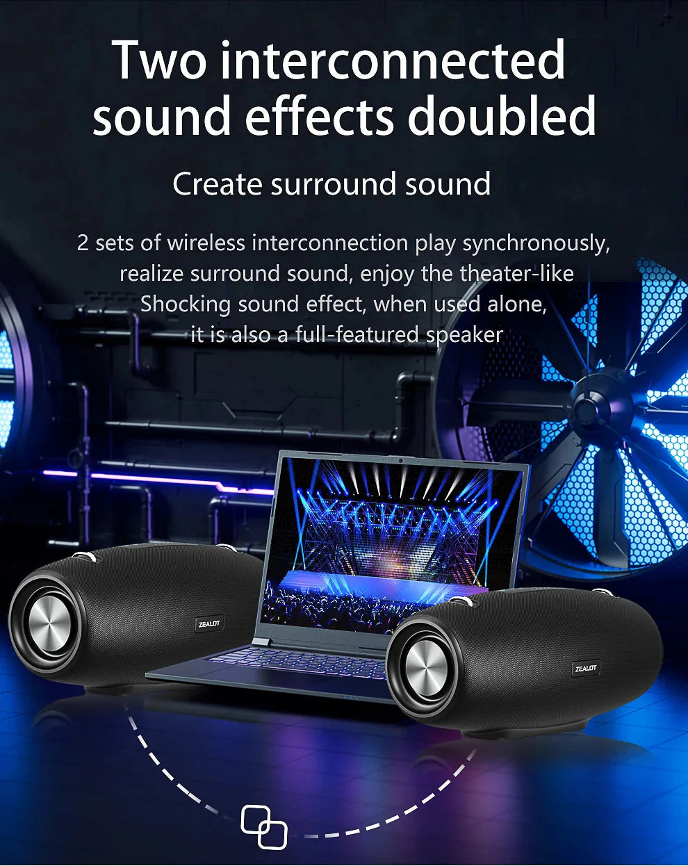 Zealot S67 Wireless Speaker WithShoulder Strap,Outdoor,Waterproof,Portable Speaker with Loud Stero and Booming Bass,40H Playtime - PhishStones Products