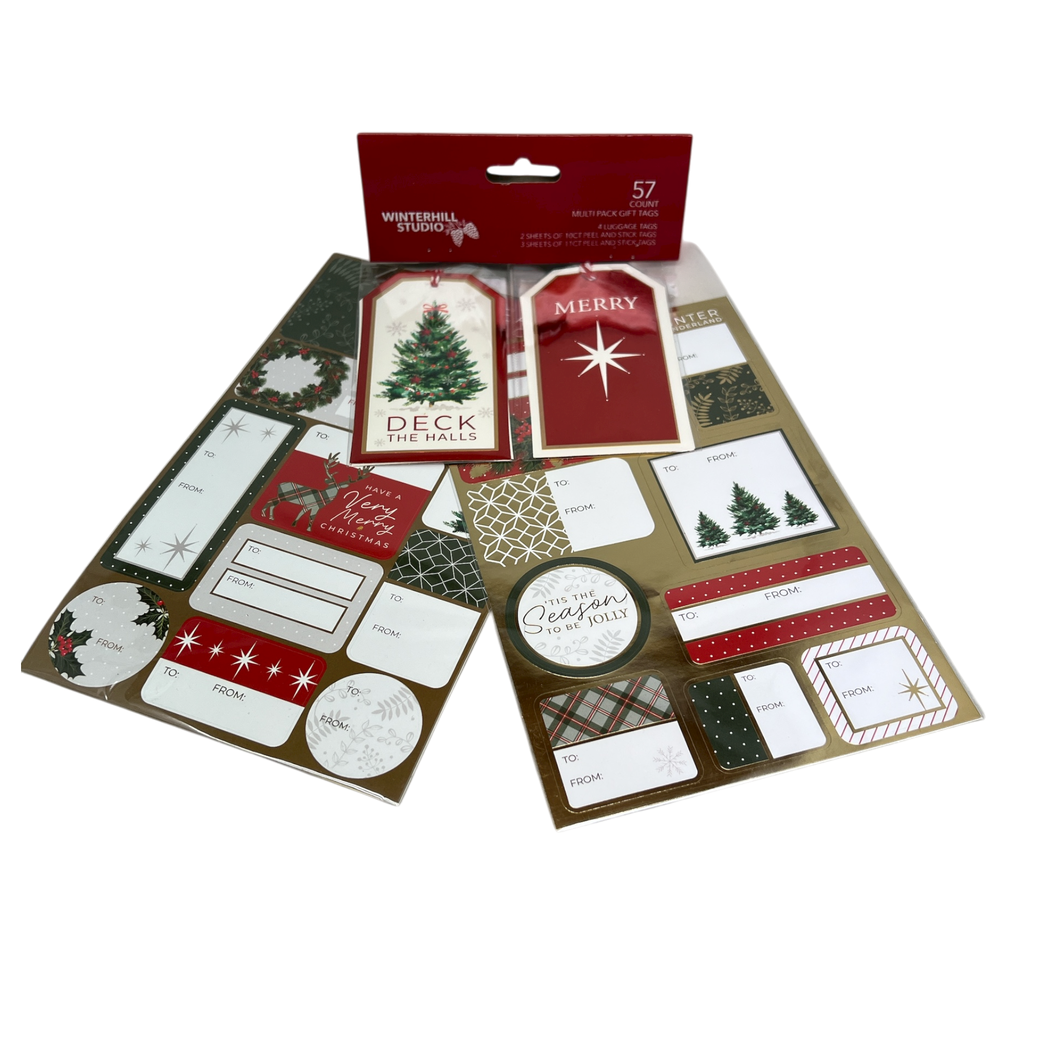 57 Count Variety Gift Tags - Elegant Christmas